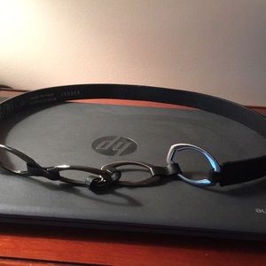 Belt Mondi, leather, black,made in Italy size 40 (small)